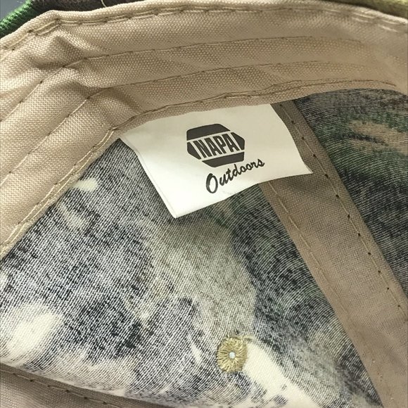 NAPA Auto Parts Outdoors Logo Camo Adjustable Trucker Baseball Strap Back Hat - Picture 8 of 8